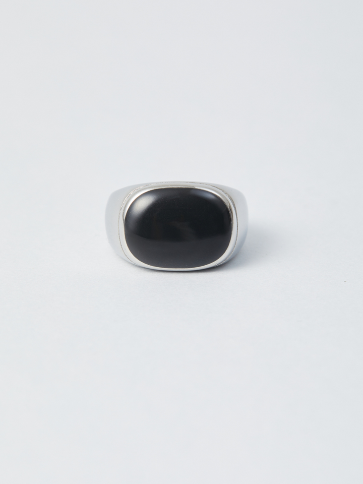Black Signet Silver Ring AR22
