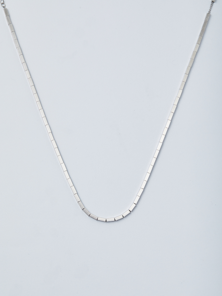 Square Silver Necklace AR29