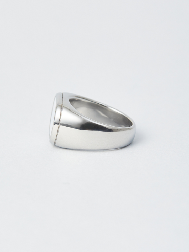 Shell Signet Silver Ring AR42