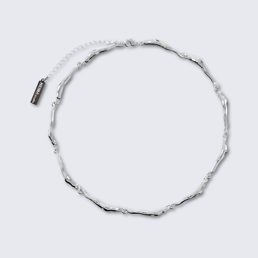 完売品‼︎ 【Genri】 ゴールド ブレスレット 日本製 サーフ silver ホワイトゴールドオープン ハートダイヤモンドネックレス | M104