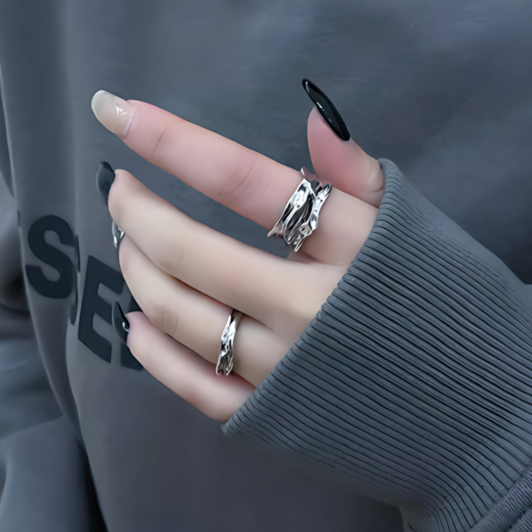 Silver ring set AR198