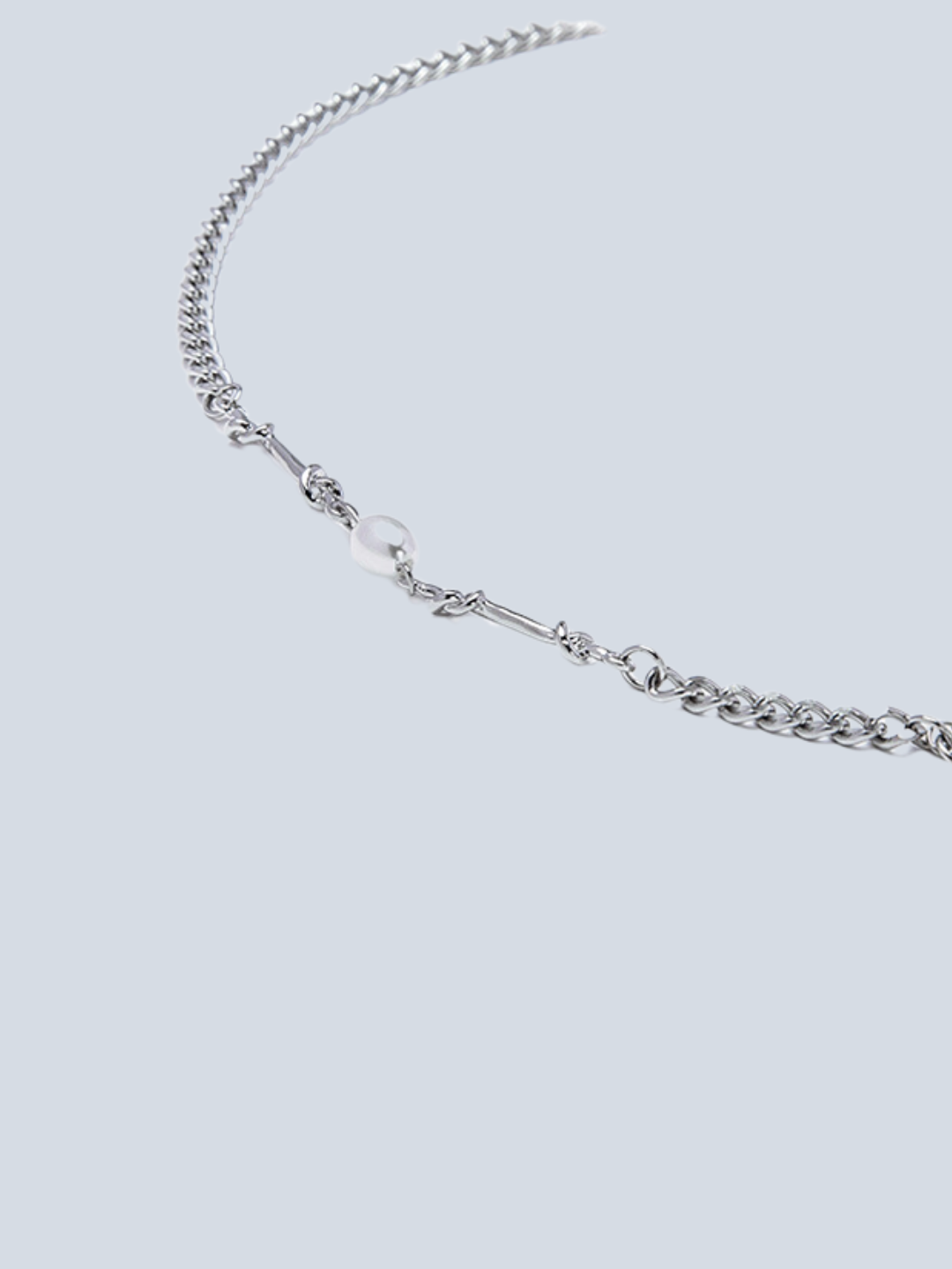 【ZXS】 Minimalist Heart Pearl Cross Pendant Necklace  AR98
