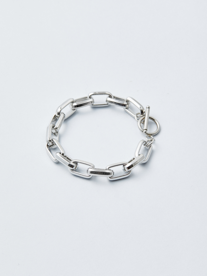 Rectangle Chain Silver Bracelet AR19