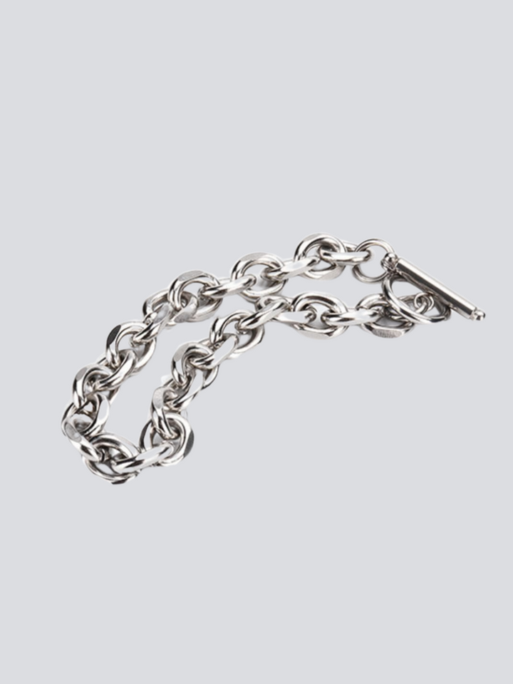 Korean Style O-Shaped Clasp Silver Bracelet AR94