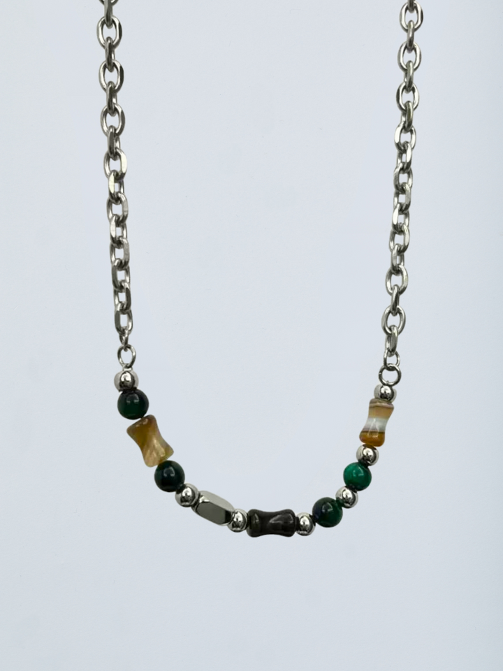Vintage Multicolor Natural Stone Necklace AR65